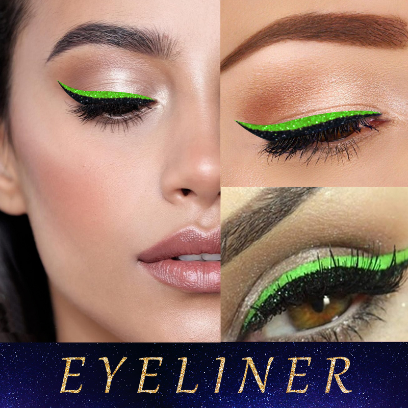 EELHOE 3D Glitter Seven Color Eyeliner False Eyelash Sticks, Glue Free Self-Adhesive Eye Makeup Eyeshadow Sticks