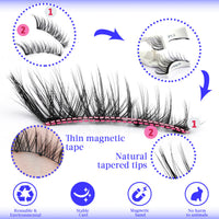 Waterproof Reusable Natural Thick No Glue Required Eyelashes