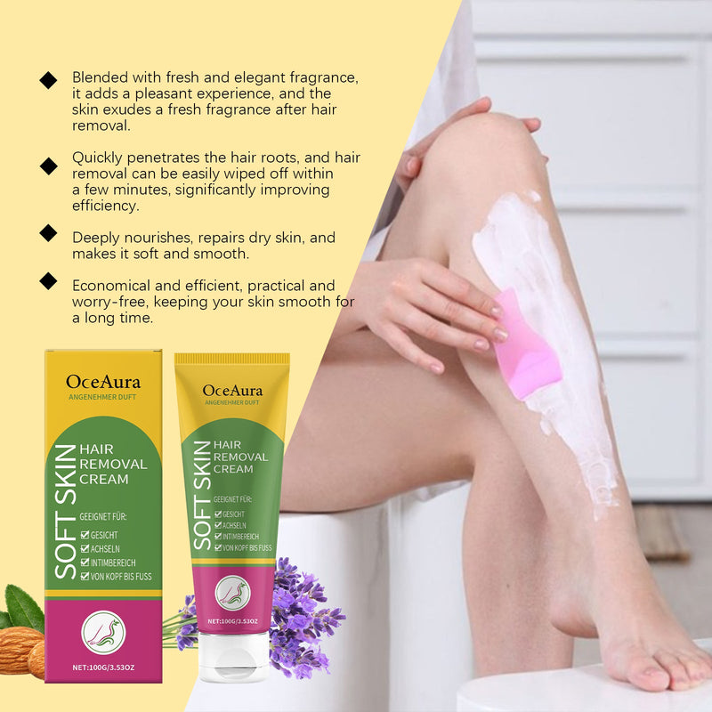 OceAura Gentle And Soothing Hair Removal Cream, Gently Cleanses Various Skin Types And Is Suitable For Refreshing, Smooth And Fine Hair Removal Cream
