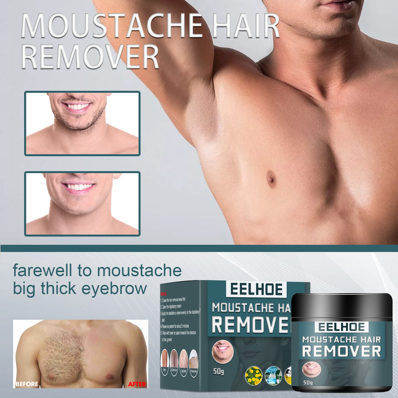EELHOE Men's Hair Removal Cream, Facial Armpit Leg Chest Hair Clean Not Damaging Skin Hair Removal Cream