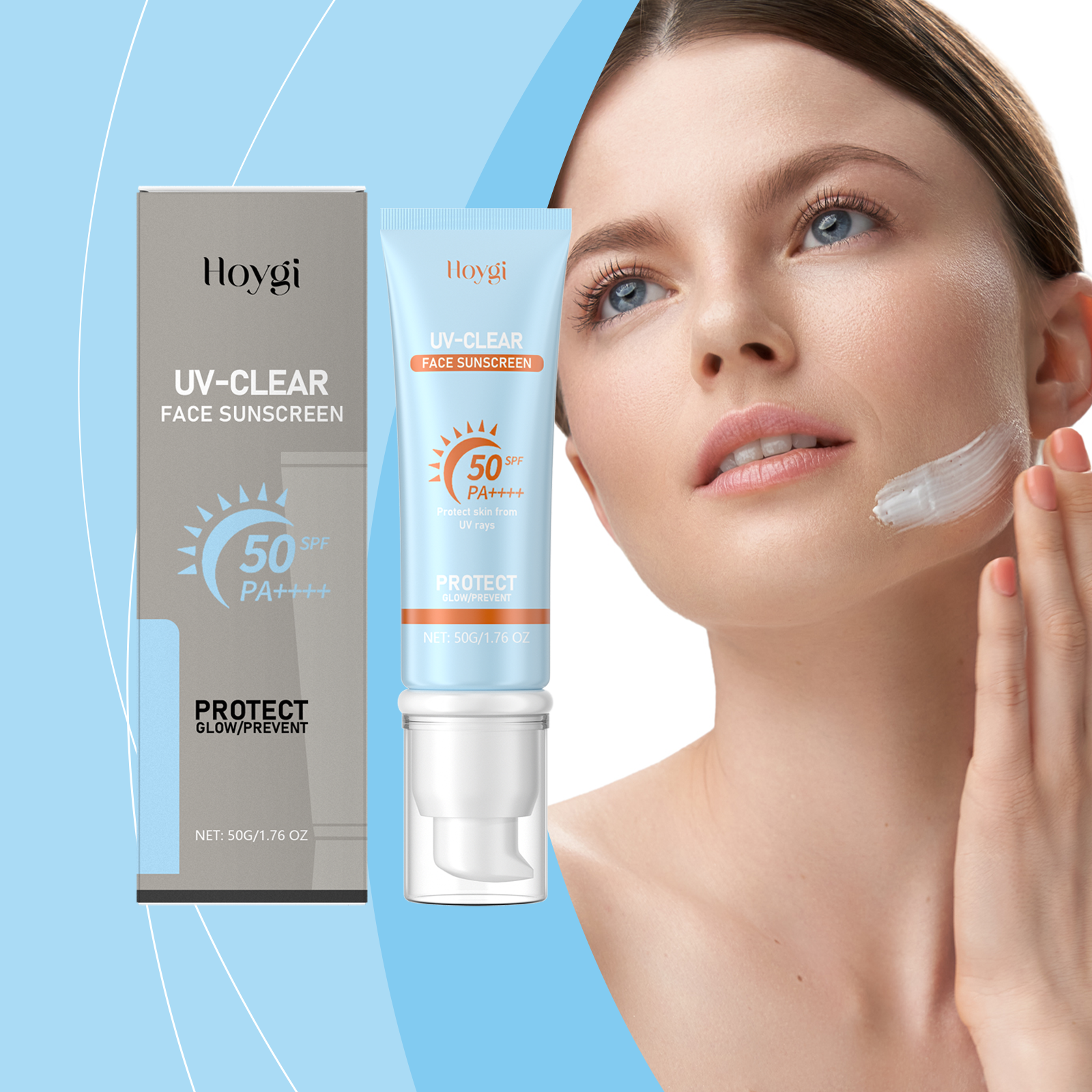 Hoygi Gentle Moisturizing Protective Cream, Outdoor Lightweight Texture Non-Sticky Gentle Care Moisturizing Protective Cream