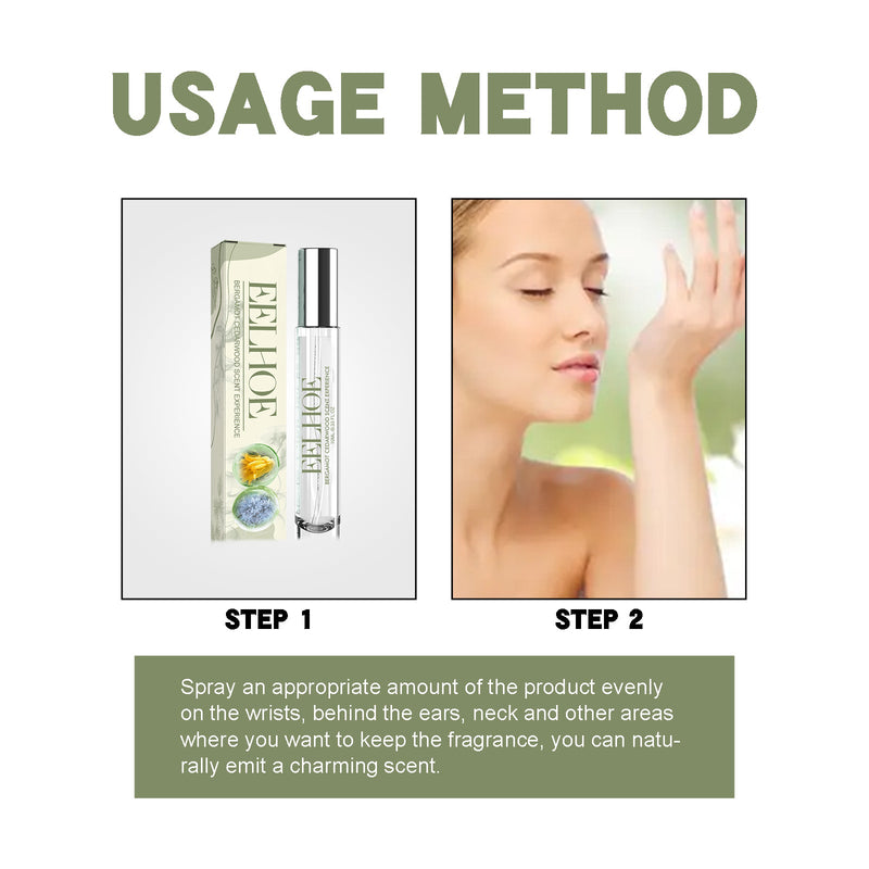 EELHOE Bergamot Cedarwood Scent Experience Perfume, Fresh Wood Scent Lasting Fragrance Naturally Not Pungent Niche Perfume
