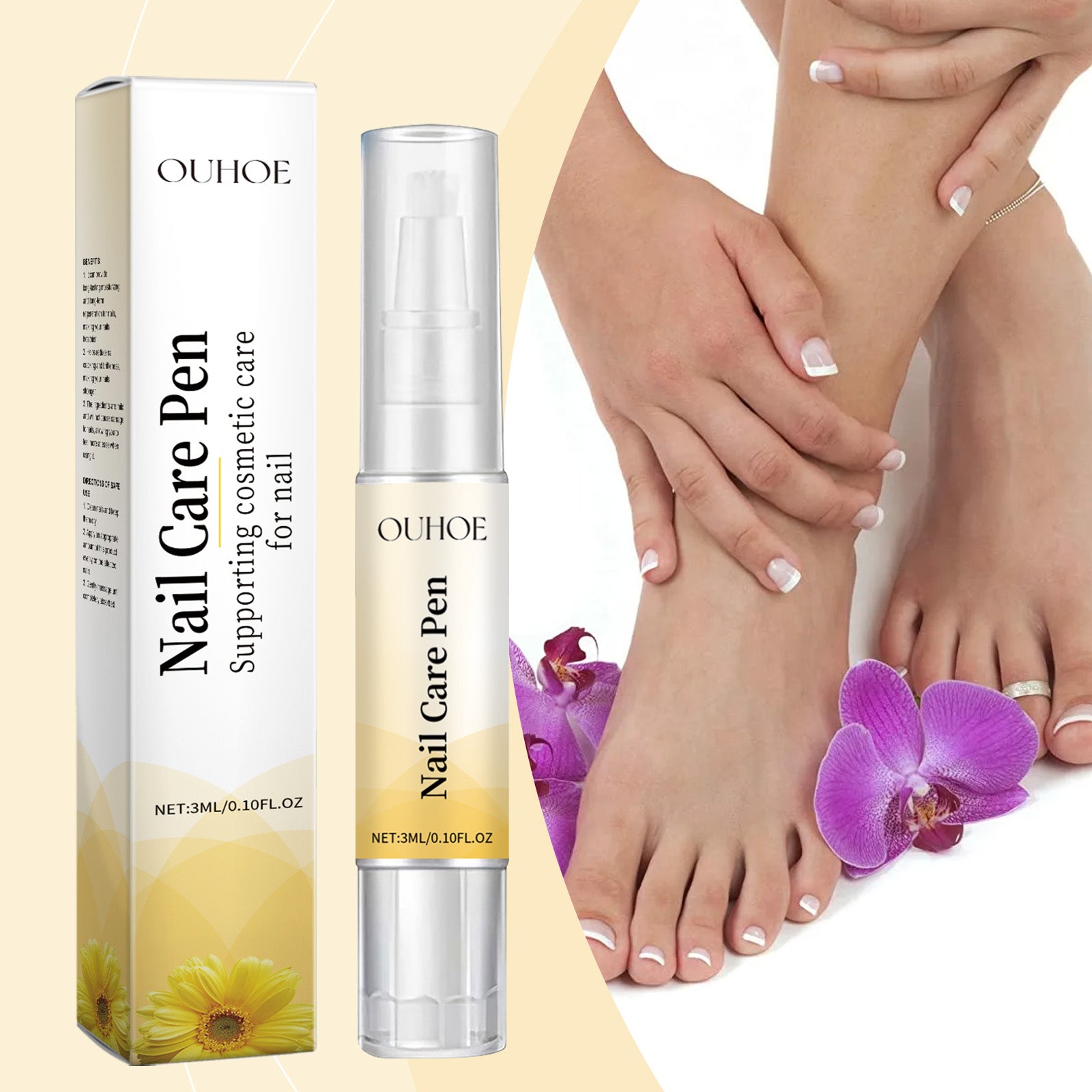 Ouhoe Grey Nail Care Solution Gently Repair Firm Grey Nails Thickening Nails Moisturizing For Healthy Nails