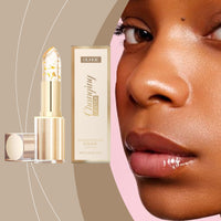 OUHOE Gold Leaf Color Change Nourishing Lip Balm, Nourishing Moisturizing Hydrating Glass Soft Moisturizing Lip Skin Non-Greasy Lip Balm