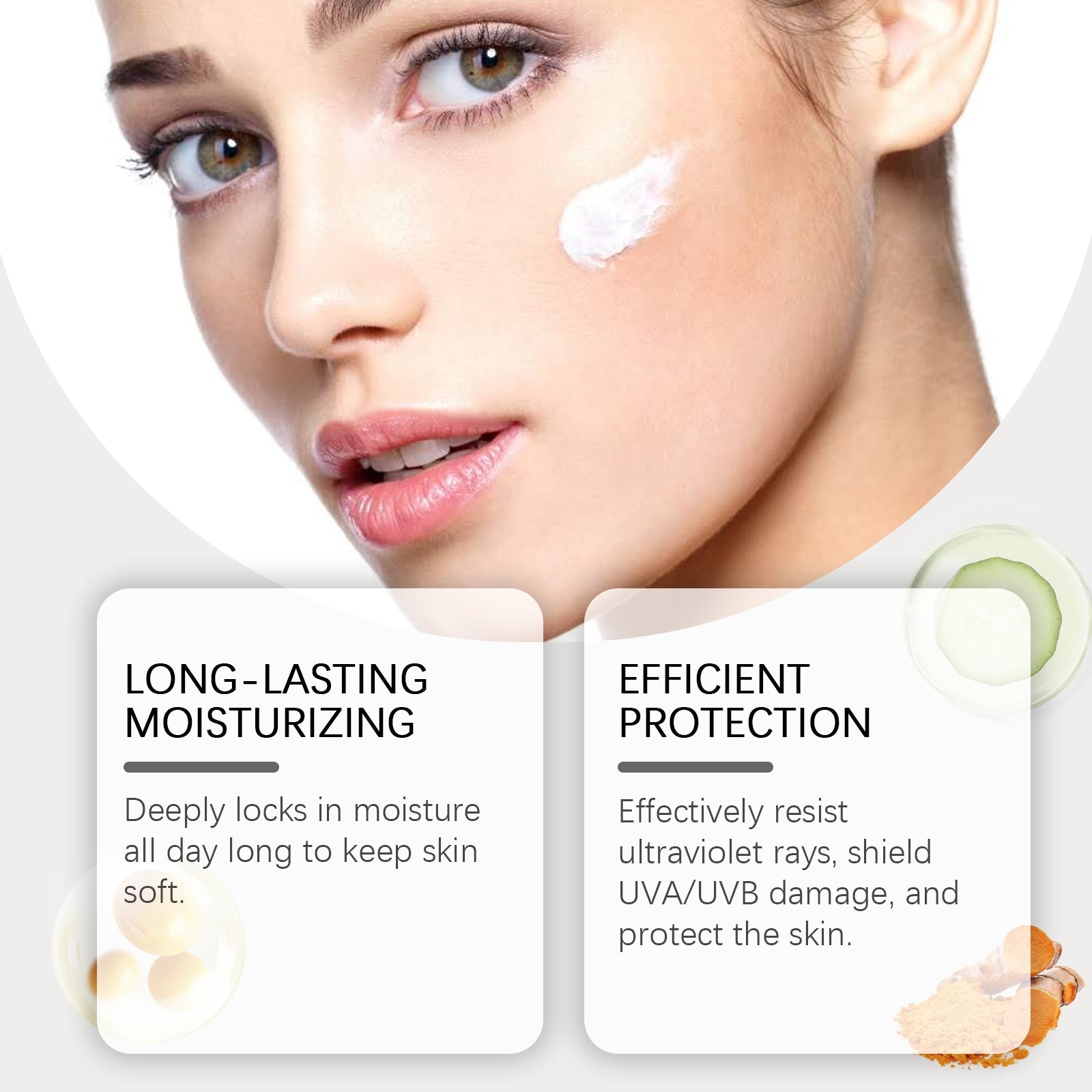 Moisturizing Protective Cream, Summer Outdoor Uv Isolation Protection Refreshing Skin Moisturizing Protective Cream