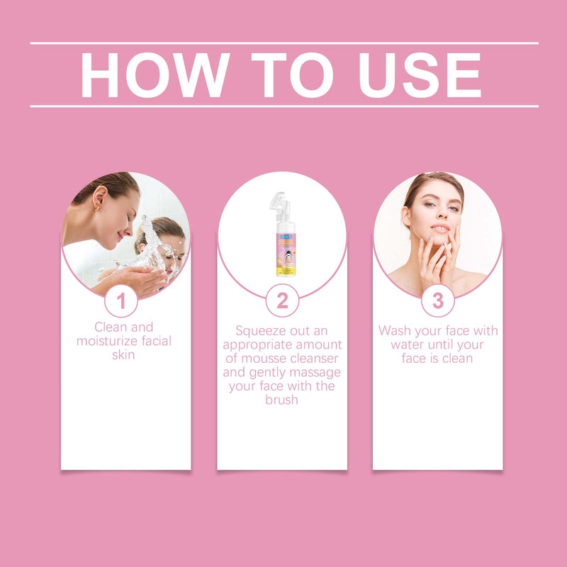Kojic Acid Turmeric Mousse Cleanser Moisturizes And Locks Water Temperature And Cleanses Clear And Clear Skin Foam Cleanser