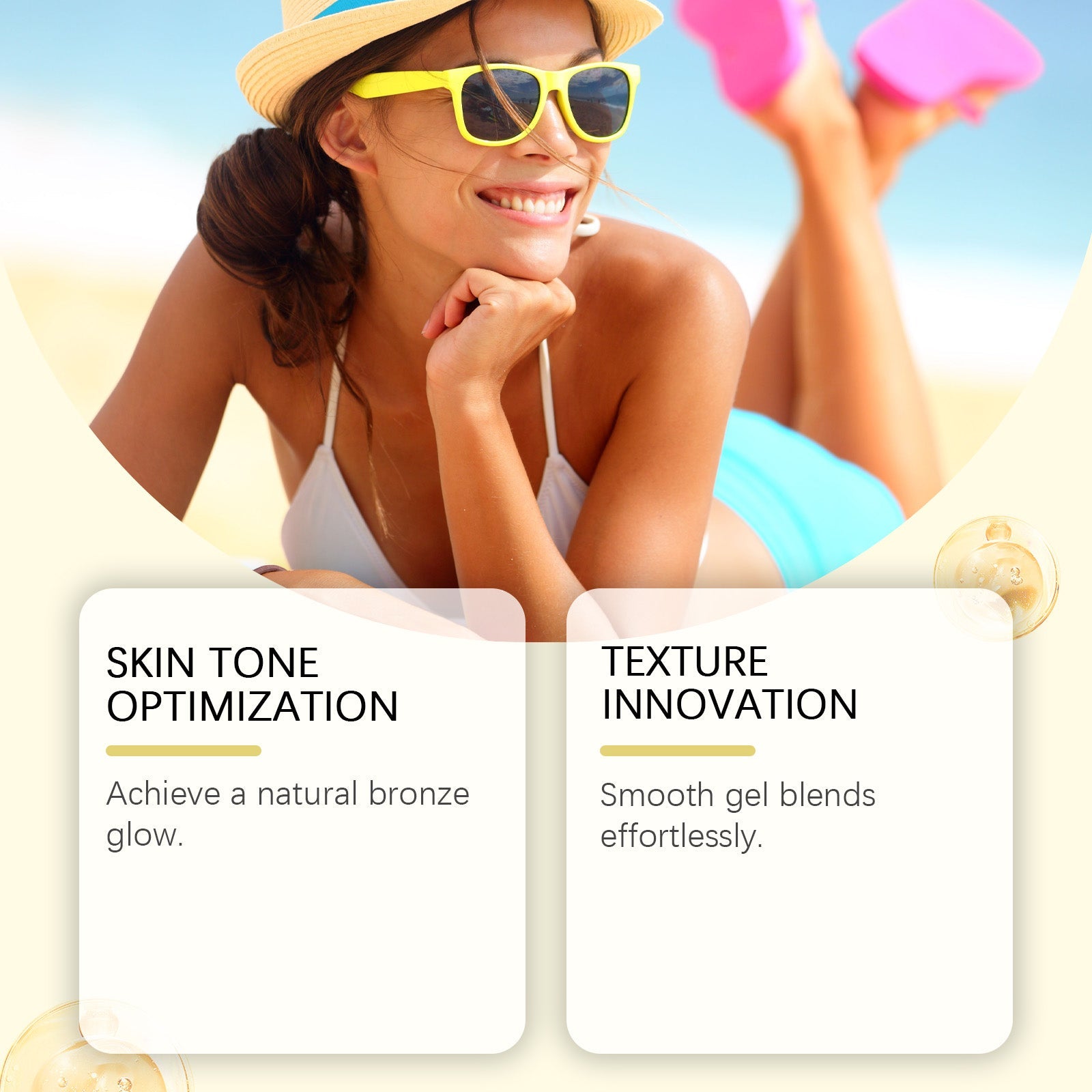 OUHOE Carrot Tanning Gel, Hydrating, Light And Easy To Absorb, Nourishing And Caring Skin Tanning Gel