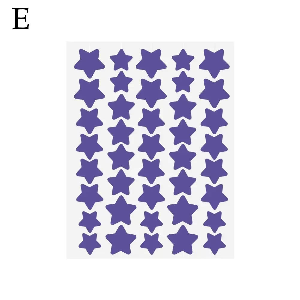 Ys00141--40Pcs Colorful PE Pimple Patches Cute Star Shaped Pimple Cover Sticker Invisible Pimple Cover Removal Pimple Patch