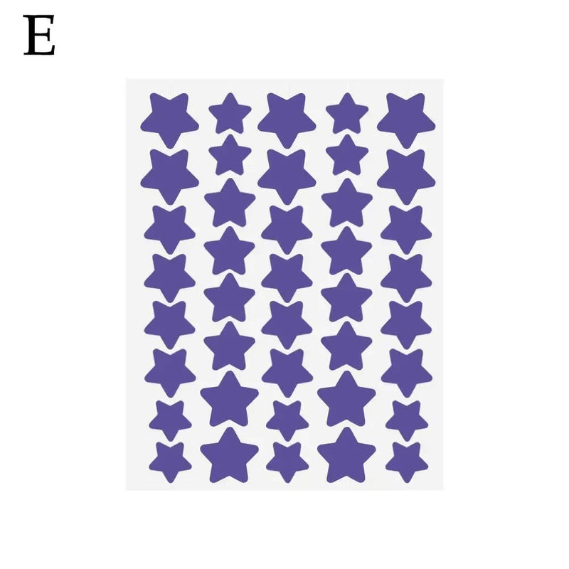 Ys00141--40Pcs Colorful PE Pimple Patches Cute Star Shaped Pimple Cover Sticker Invisible Pimple Cover Removal Pimple Patch