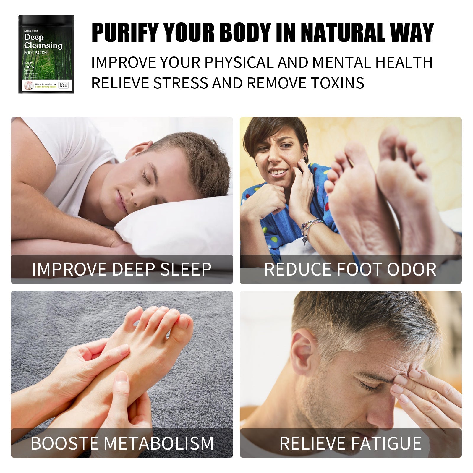 Deep Cleansing Foot Patch, Foot Massage To Relieve Stress Patches To Improve Sleep Quality