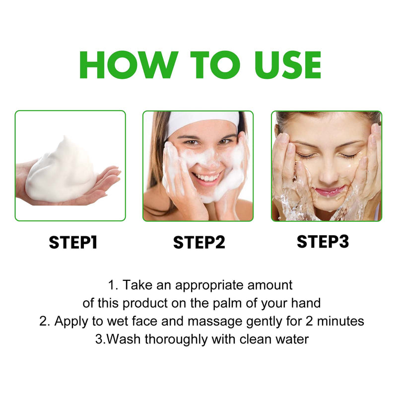 Anti Acne Facial Wash, Deep Clean Oil Dirt Blackhead Acne Shrink Pores Refreshing And Comfortable