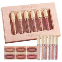 HANDAIYAN 6 Matte Rose Lip Gloss Liquid Lipsticks Are Not Easy To Stain The Cup Is Not Easy To Fade Matte Lip Gloss Set Cosmetics