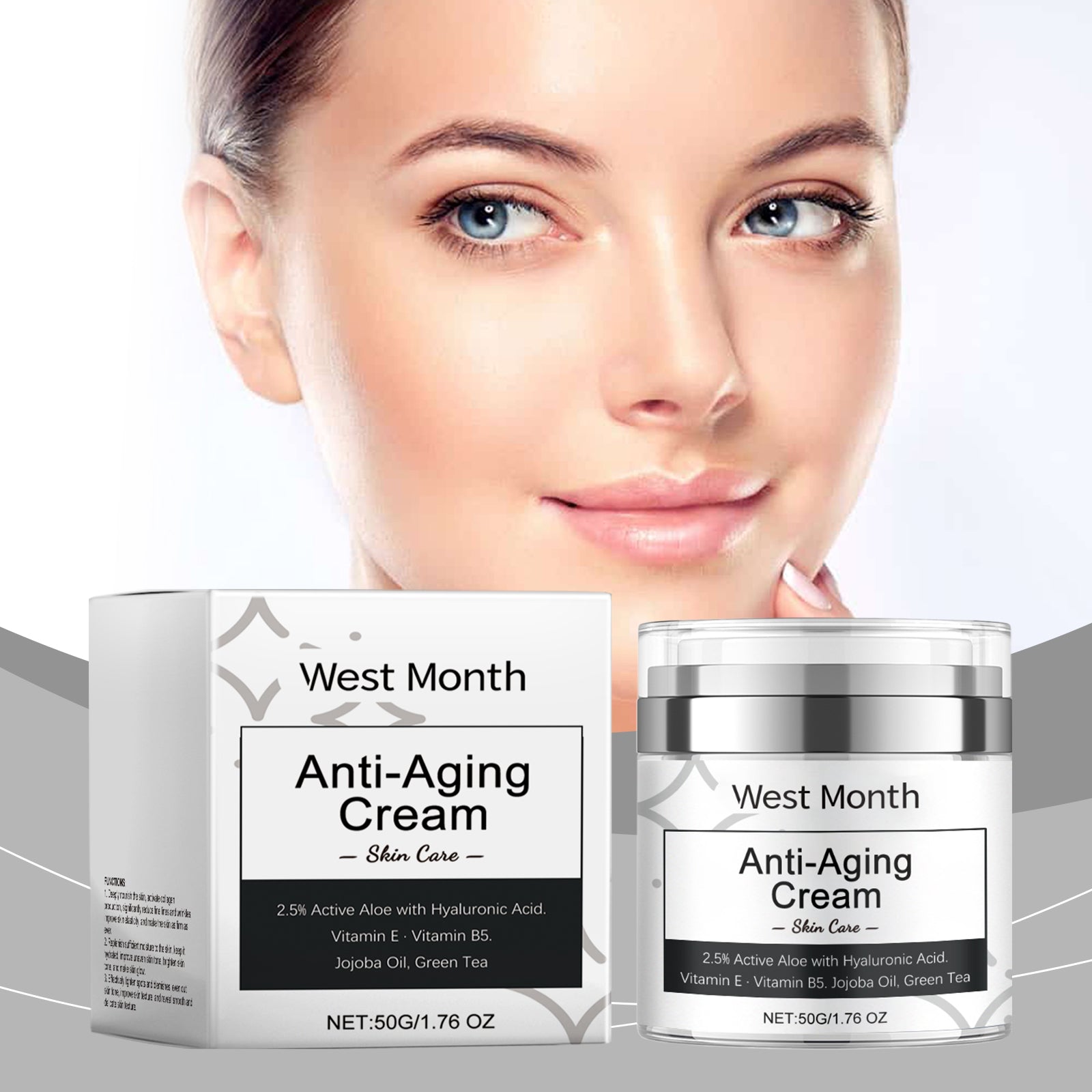 West&Month Moisturizing Face Cream Gently Moisturizes Facial Skin, Keeps Skin Elastic, Lightens Wrinkles, Moisturizes And Hydrates