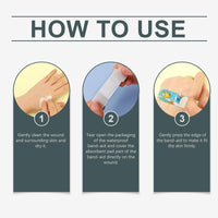 Wiieey Kids Waterproof Band-Aid, Kids Waterproof Band-Aid Cute Cartoon Bandage Waterproof And Breathable