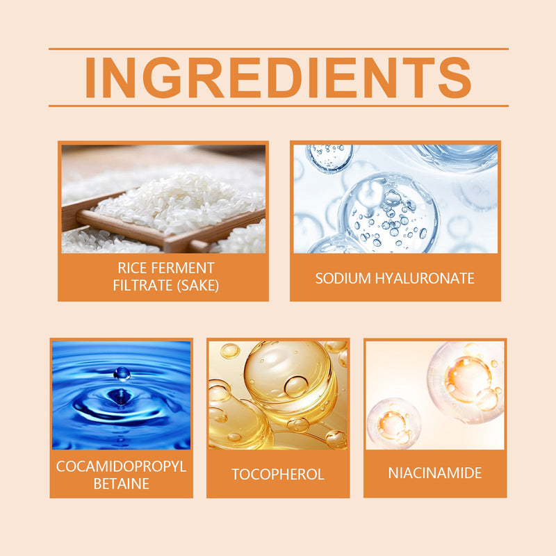 EELHOE Rice Cleanser Gently Cleanses Facial Skin And Moisturizes Soothing And Refreshing Facial Cleanser