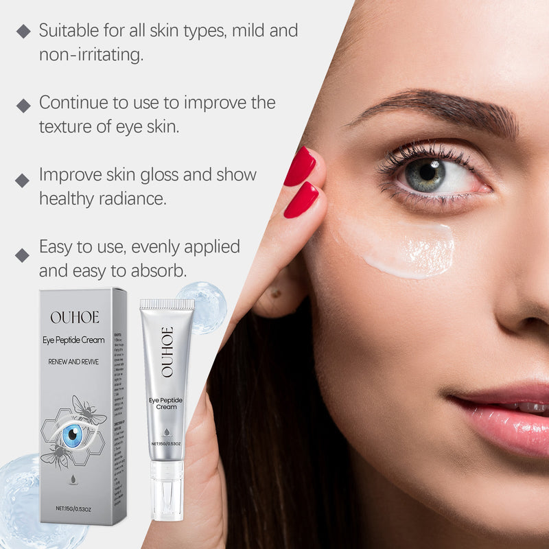 OUHOE Eye Peptide Cream, Moisturize And Moisturize The Skin Around The Eyes With A Massage Cream