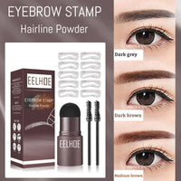 Eyebrow Stamp, Lazy Eyebrows Fill Makeup Eyebrow Cake Waterproof Hairline Powder