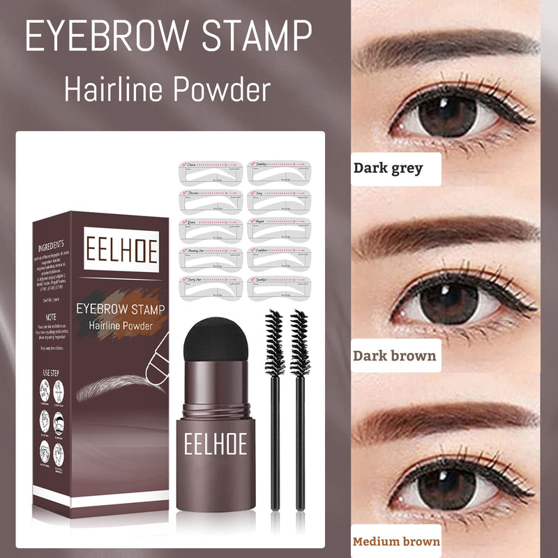Eyebrow Stamp, Lazy Eyebrows Fill Makeup Eyebrow Cake Waterproof Hairline Powder