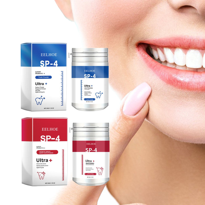 Probiotic Bright White Tooth Powder, Deep Cleaning Stains And Tartar White Teeth Fresh Breath Gum Care