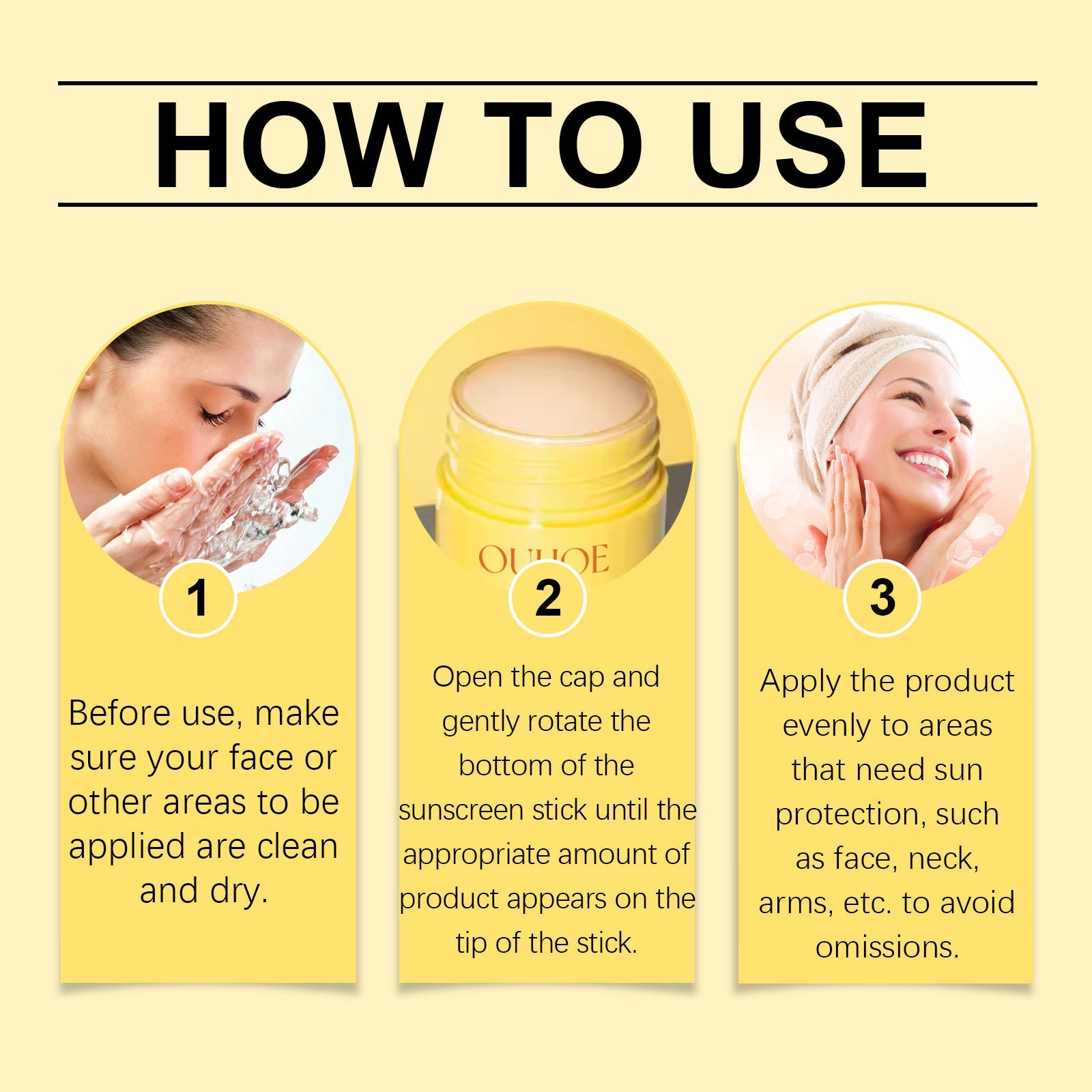 Ouhoe Moisturizing Protective Stick Summer Outdoor Uv Isolation Moisturizing Skin Refreshing Non-Sticky Protective Stick