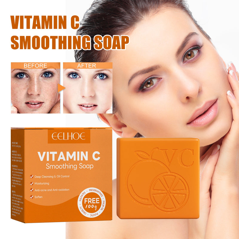 EELHOE Vitamin C Whitening Soap For Blemish Reduction Deep Clean Moisturizing And BrighTening Skin Beauty Soap
