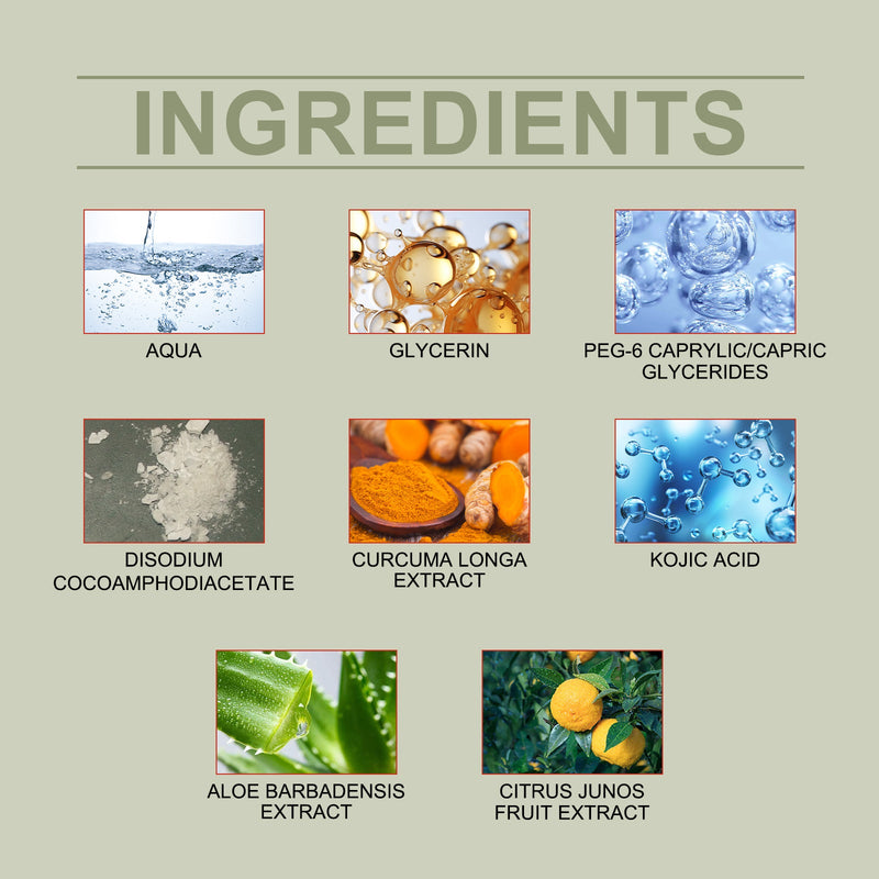 EELHOE Turmeric Acid Cleanser, Soothing And Refreshing To Clean Pores, Pimples, Closed Mouth And Delicate Skin