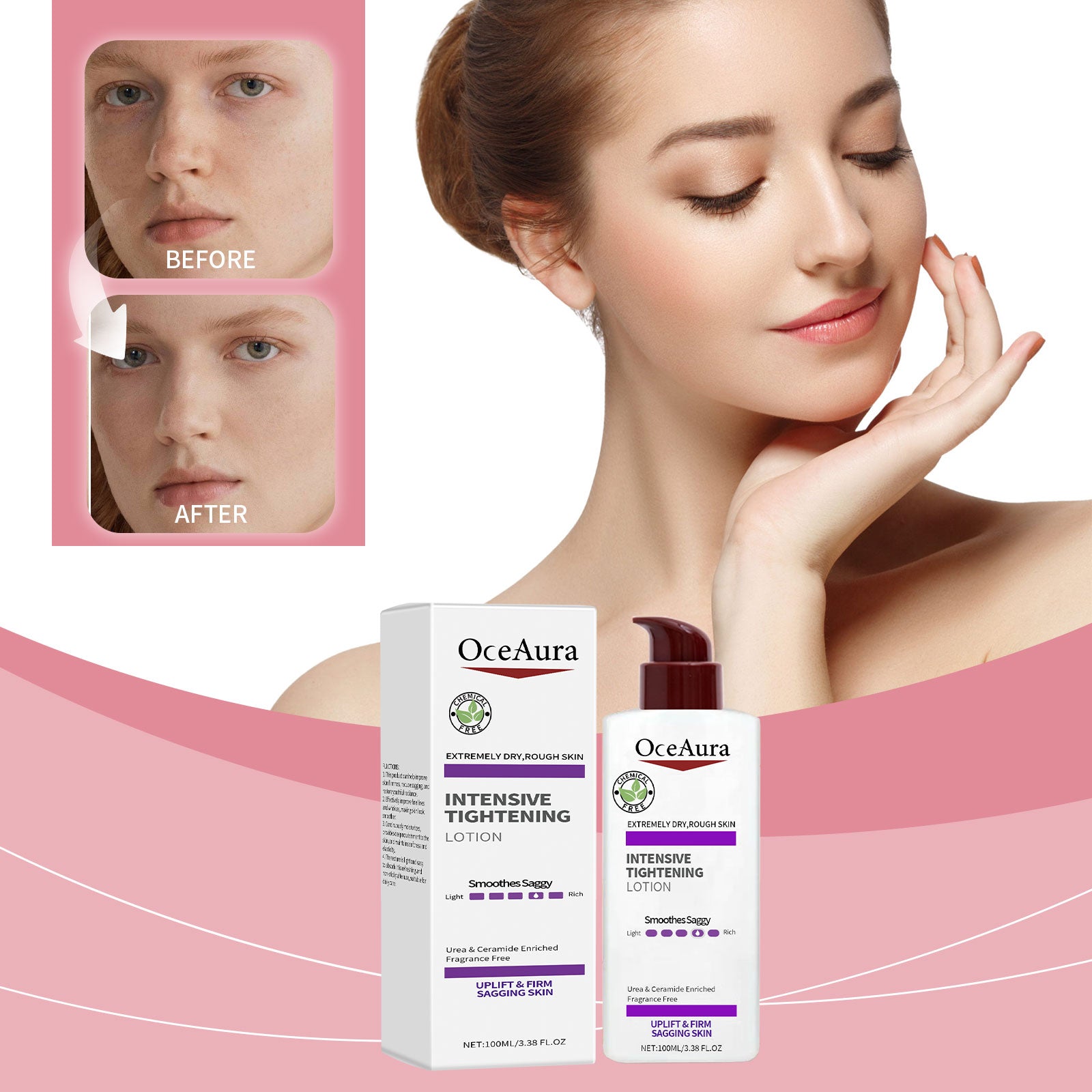 Oceaura Nourishing Face Cream, Day And Night Repair Tender Skin Moisturizing And Moisturizing Law Line Moisturizing Creamy Light Line Face Cream