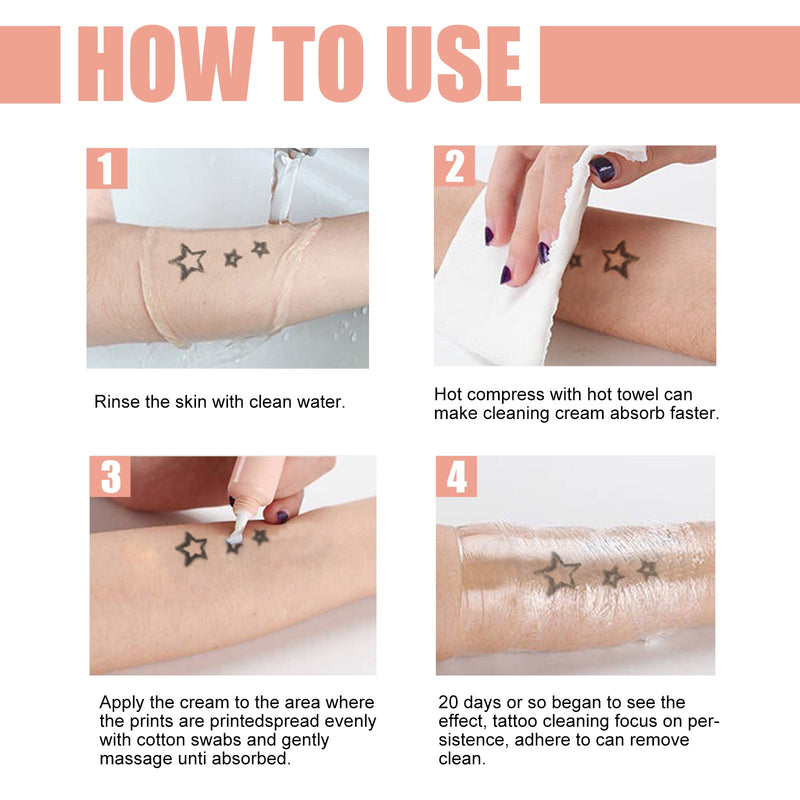 EELHOE Print Remover, Plant Essence Tattoo Fade Fading Clean And Lighten Eyeliner Cleaning Cream