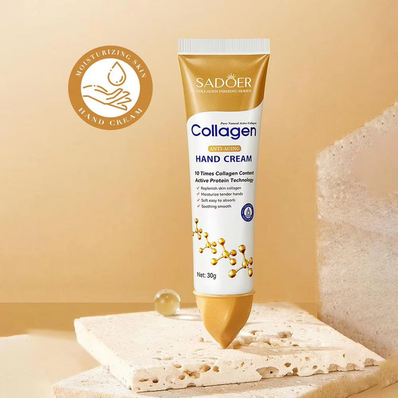3Pcs*30G Collagen Hand Cream Skin Soften Nourish Moisturizing Korean Skin Care Cracked Repair Products