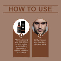 East Moon Men's Facial Hair Care Cleanser Gentle Nourishing Soft Clean Care Facial Hair Cleanser