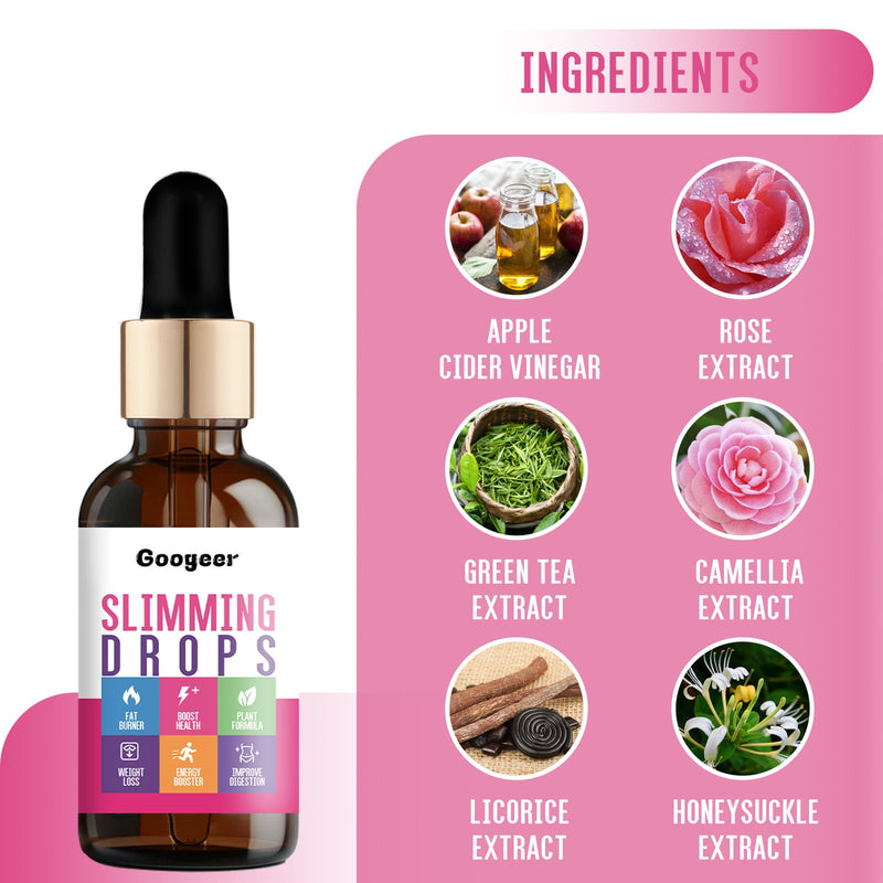 Slimming Drops, Body Shaping Slimming Brain Strengthening Vitality Body Care Oral Supplement Drops