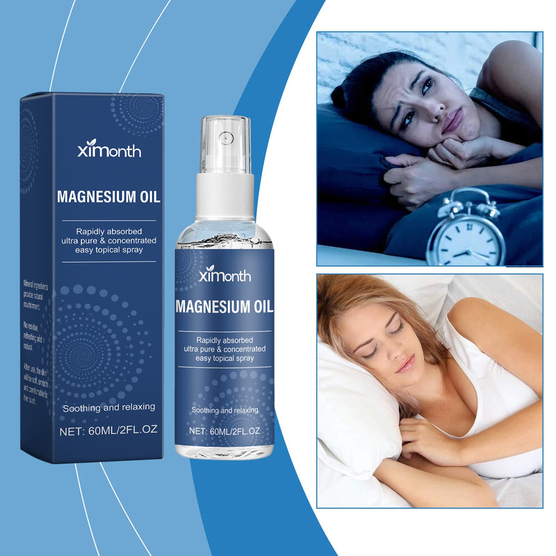 Magnesium Chloride Oil Spray, Night Care For The Body And Soothing Body Skin Moisturizing Treatment Spray Magnesium Chloride Oil Spray, Night Care For The Body And Soothing Body Skin Moisturizing Treatment Spray