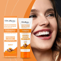 Oralhoe Turmeric Toothpaste Gently Cleans Teeth Repair Dental Hygiene Care Improves Yellow Teeth Brightening Remove Stains