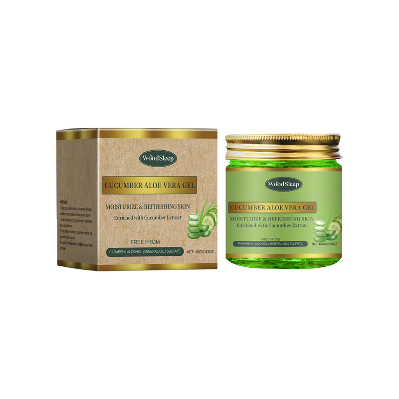 WoodSleep Cucumber And Aloe Vera Hydrating Gel Facial Cleansing Aloe Vera Gel Moisturizing Nourishing Gentle Exfoliating