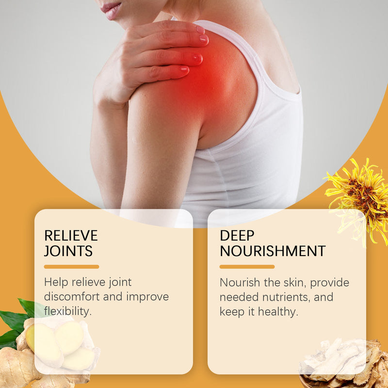 Ouhoe Ginger Herbal Joint Care Cream, Relieve Knee Joint Muscle Soreness Body Massage Cream
