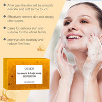 Turmeric & Kojic Soap, Gentle Cleansing Skin Moisturizing Facial Body Care Soap