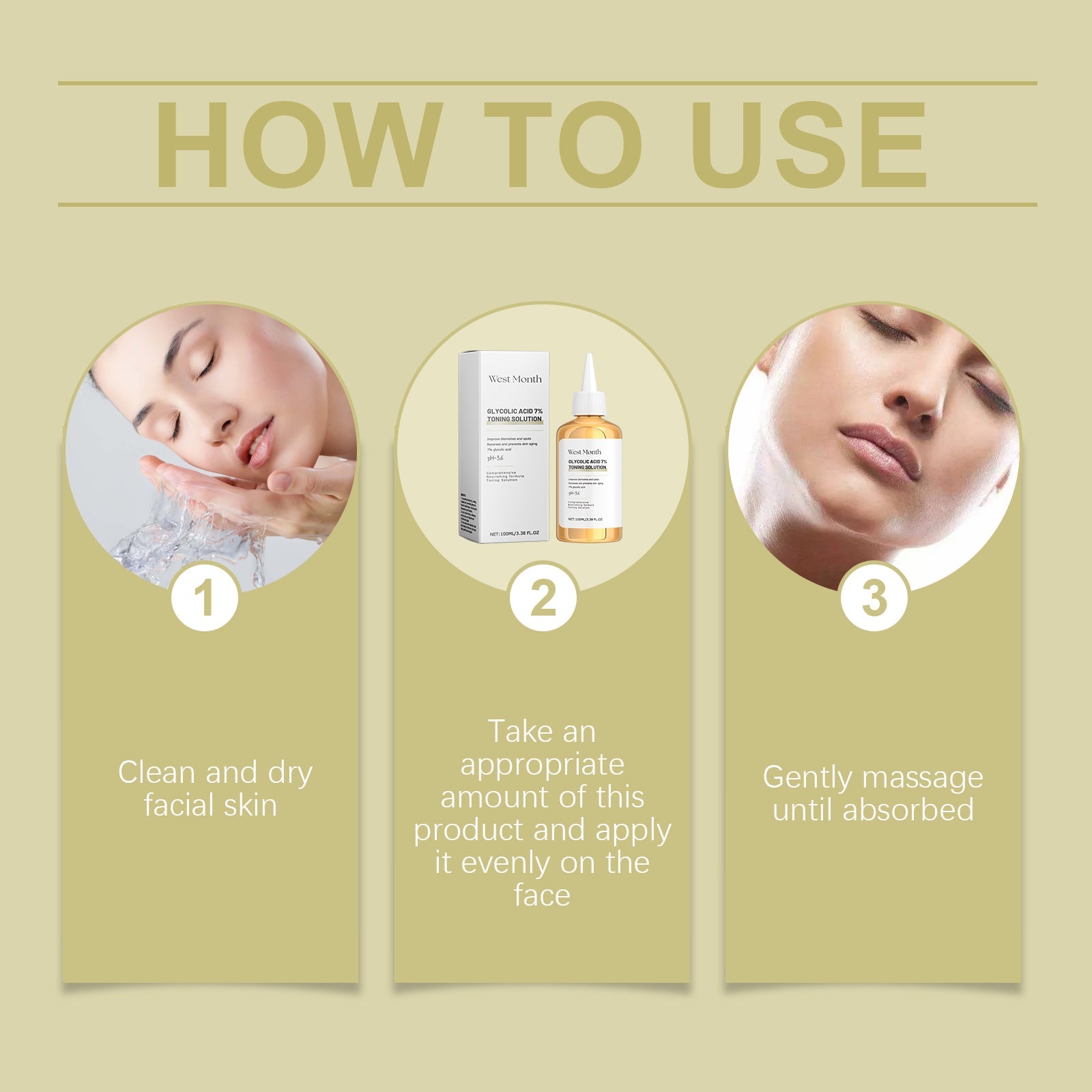 West&Month Moisturizing Toner Gently Cleans Skin From Acne, Moisturizes And Hydrates Refreshing And Moisturizing Toner