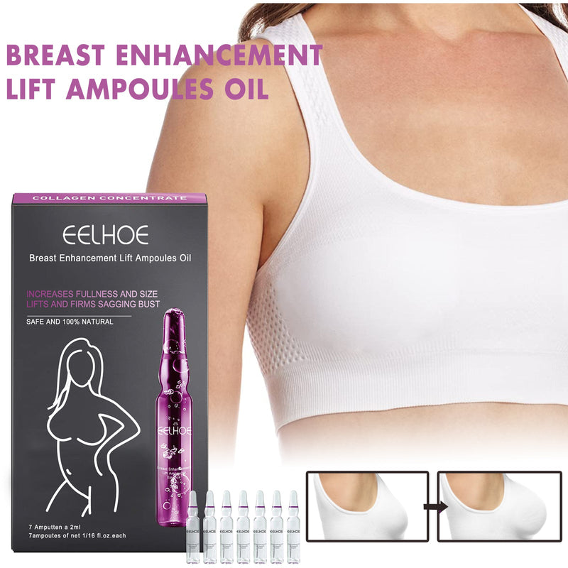EELHOE Breast Enhancement Lift Ampoules Oil, Gently Moisturize And Tighten The Breasts Plump And Full Lifting Breast Care Essence