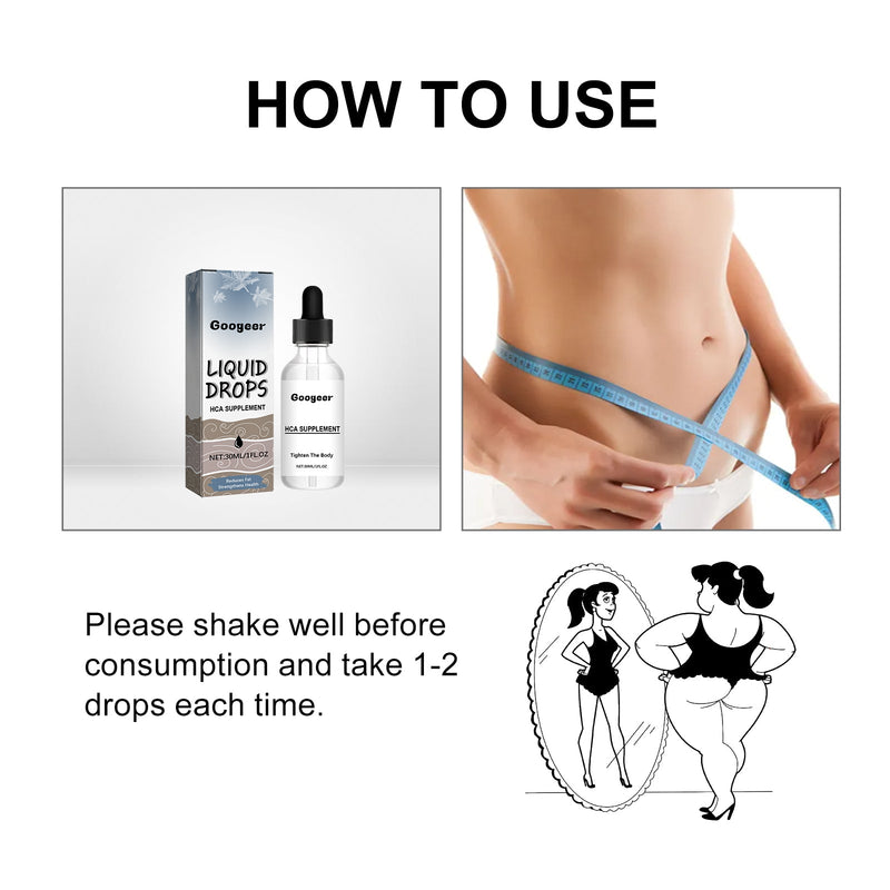Liquid Drops HCA Supplement, Toning Waist Toning Body Firming Thigh Muscle Toning And Slimming Care Drops