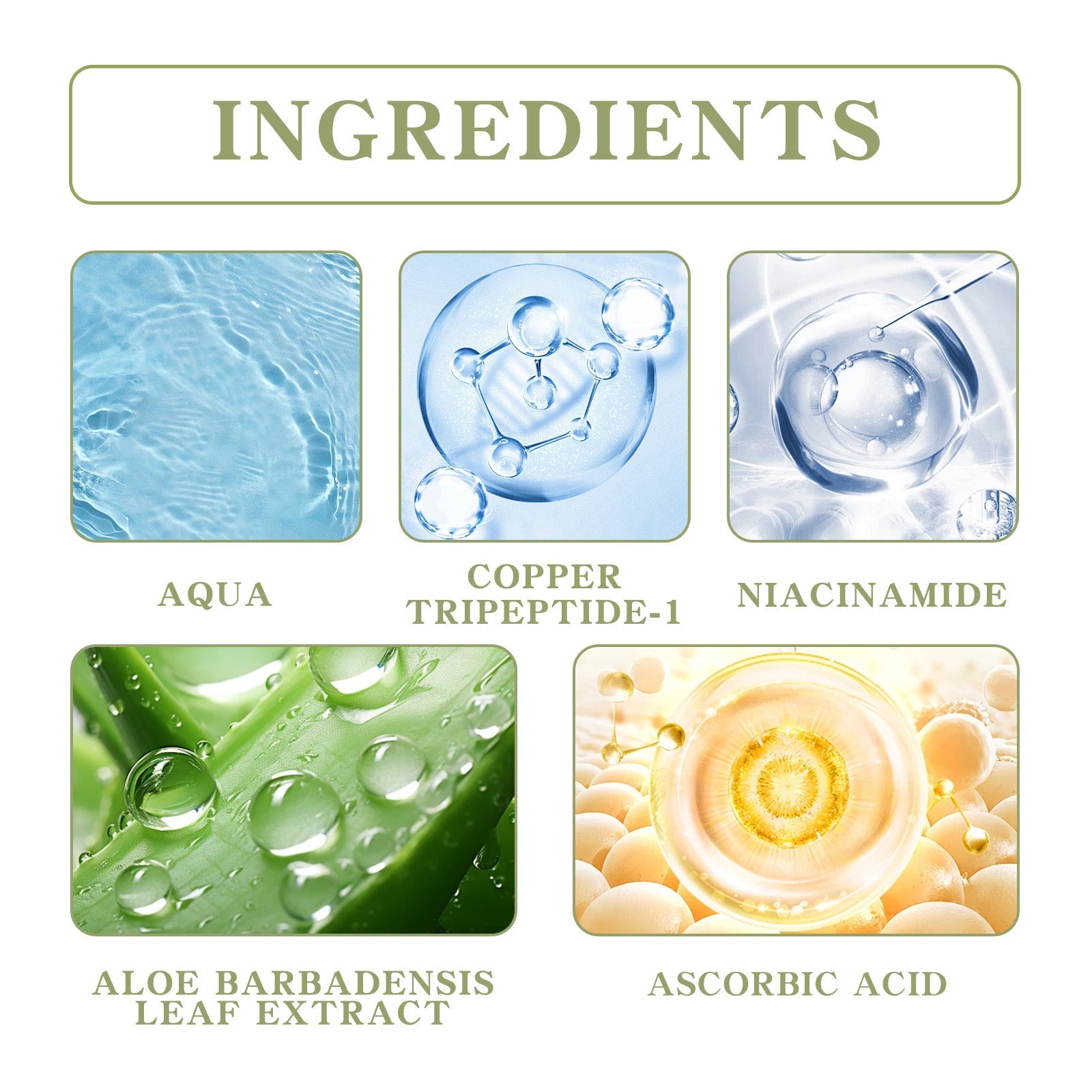 Copper Peptide Serum, Hydrating Brightens The Moist Firming Skin Fade Out Fine Lines Shine White Essence
