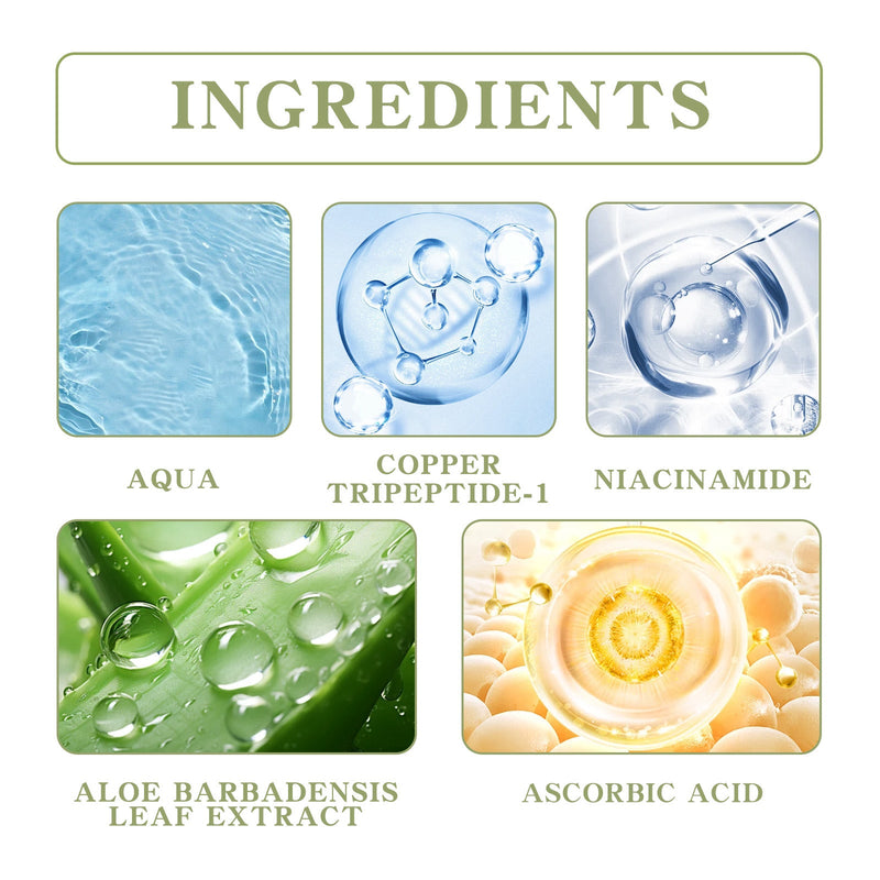 Copper Peptide Serum, Hydrating Brightens The Moist Firming Skin Fade Out Fine Lines Shine White Essence