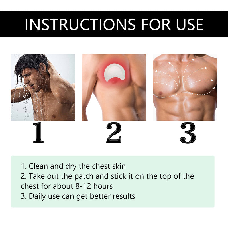 South Moon Men's Chest Fat Burner Patch, Chest Firming And Anti-sagging Chest Massage And Care Patch