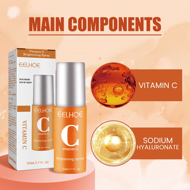 EELHOE Vitamin C Moisturizing Spray Hydrates And Moisturizes Skin, Lightening Acne Spots And Whitening Spray