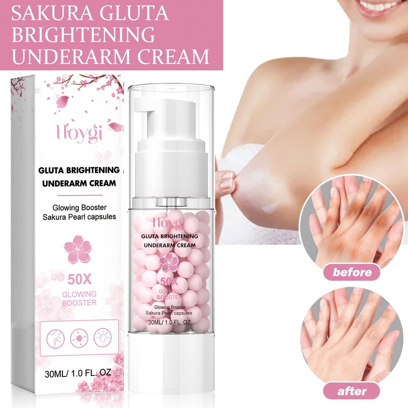 Brightening Underarm Cream Lightening Dark Joints, Hands, Elbows And Armpits, Whitening Skin Moisturizing Cream
