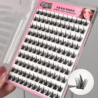 Non adhesive pure wild demon false eyelashes manga natural segmented novice simulation beginner self-adhesive eyelashes