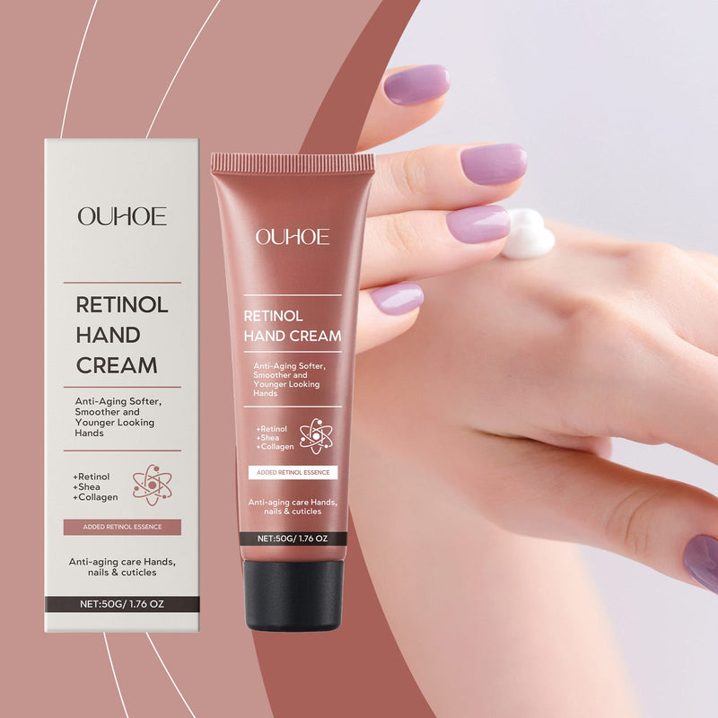 OUHOE Retinol Moisturizing Hand Cream, Shea Butter Moisturizes Fine Lines And Improves Dryness