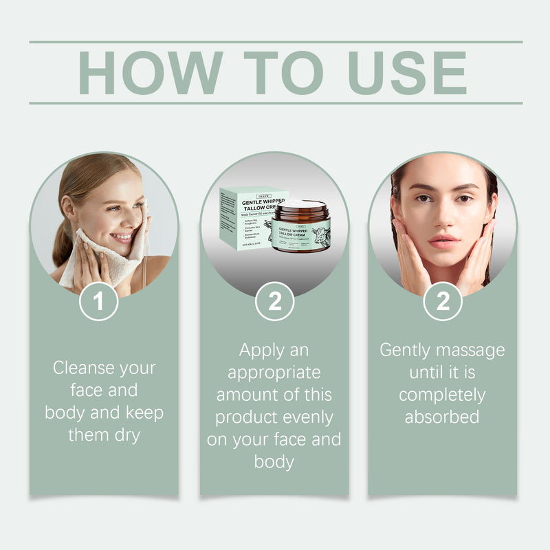 OUHOE Tallow Moisturizing Moisturizer, Gentle Care Moisturizing Creamy Creamy Cream To Improve Skin Elasticity
