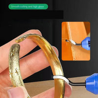Rotating scraper deburring inner hole chamfering knife