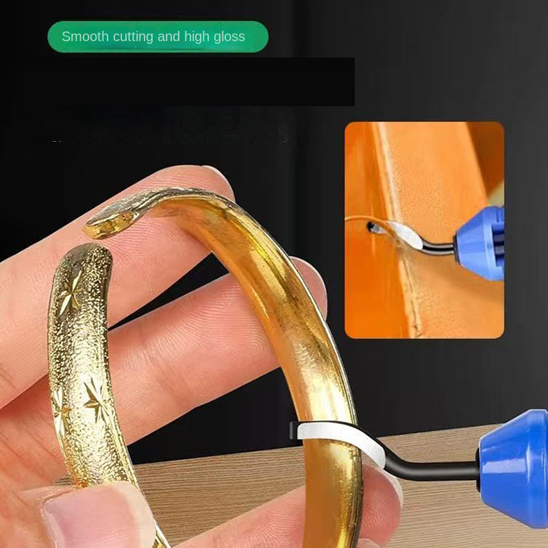 Rotating scraper deburring inner hole chamfering knife