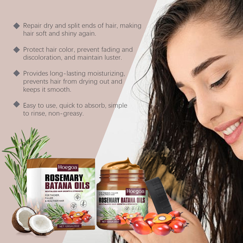 Hoegoa Batana Rosemary Conditioner Nourishes, Softens And Restores Dry Hair, Split Ends And Shines
